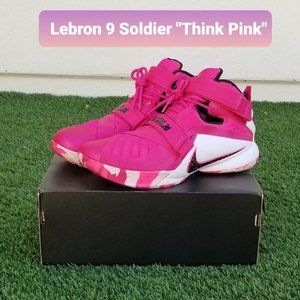 Nike LeBron Zoom Soldier 9 Think Pink- Mens Size 12 - Amazing Shoe
